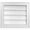 Ekena Millwork Vertical Surface Mount PVC Gable Vnt: Non-Functional, w/2"W x 1-1/2"H, Brickmould Frame, 18"W x 16"H GVPVE18X1602SN - alternate 1